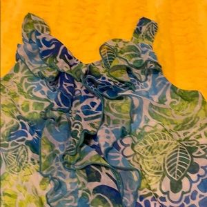 Girls ruffle tank blouse